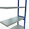 Schulte Lagertechnik Fachbodenregal Stecksystem MultiPlus250, Anbauregal, 6 Fachböden, Kreuzstrebe, B 1000 x T 400 x H 2500 mm, Enzianblau RAL 5010