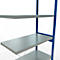 Schulte Lagertechnik Fachbodenregal Stecksystem MultiPlus250, Anbauregal, 6 Fachböden, Kreuzstrebe, B 1000 x T 500 x H 2500 mm, Enzianblau RAL 5010