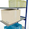 Schulte Lagertechnik Fachbodenregal Stecksystem MultiPlus250, Anbauregal, 6 Fachböden, Kreuzstrebe, B 1000 x T 500 x H 2500 mm, Enzianblau RAL 5010