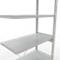 Schulte Lagertechnik Fachbodenregal Stecksystem MultiPlus250, Anbauregal, 6 Fachböden, Kreuzstrebe, B 1000 x T 500 x H 2500 mm, Lichtgrau RAL 7035