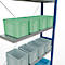 Schulte Lagertechnik Fachbodenregal Stecksystem MultiPlus250, Anbauregal, 7 Fachböden, Kreuzstrebe, B 1000 x T 300 x H 3000 mm, Enzianblau RAL 5010