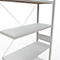 Schulte Lagertechnik Fachbodenregal Stecksystem MultiPlus250, Anbauregal, 7 Fachböden, Kreuzstrebe, B 1000 x T 400 x H 3000 mm, Lichtgrau RAL 7035