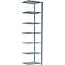 Schulte Lagertechnik Fachbodenregal Stecksystem MultiPlus250, Anbauregal, 7 Fachböden, Kreuzstrebe, B 750 x T 600 x H 3000 mm, silbergrau/verzinkt