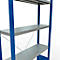 Schulte Lagertechnik Fachbodenregal Stecksystem MultiPlus250, Grundregal, 5 Fachböden, Kreuzstrebe, B 1000 x T 300 x H 2000 mm, Enzianblau RAL 5010