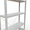 Schulte Lagertechnik Fachbodenregal Stecksystem MultiPlus250, Grundregal, 5 Fachböden, Kreuzstrebe, B 1000 x T 300 x H 2000 mm, Lichtgrau RAL 7035