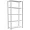 Schulte Lagertechnik Fachbodenregal Stecksystem MultiPlus250, Grundregal, 5 Fachböden, Kreuzstrebe, B 1000 x T 400 x H 2000 mm, Lichtgrau RAL 7035