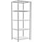 Schulte Lagertechnik Fachbodenregal Stecksystem MultiPlus250, Grundregal, 5 Fachböden, Kreuzstrebe, B 750 x T 600 x H 2000 mm, Lichtgrau RAL 7035
