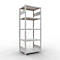 Schulte Lagertechnik Fachbodenregal Stecksystem MultiPlus250, Grundregal, 5 Fachböden, Kreuzstrebe, B 750 x T 600 x H 2000 mm, Lichtgrau RAL 7035