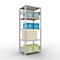 Schulte Lagertechnik Fachbodenregal Stecksystem MultiPlus250, Grundregal, 5 Fachböden, Kreuzstrebe, B 750 x T 600 x H 2000 mm, Lichtgrau RAL 7035