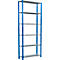 Schulte Lagertechnik Fachbodenregal Stecksystem MultiPlus250, Grundregal, 6 Fachböden, Kreuzstrebe, B 1000 x T 300 x H 2500 mm, Enzianblau RAL 5010