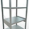 Schulte Lagertechnik Fachbodenregal Stecksystem MultiPlus250, Grundregal, 6 Fachböden, Kreuzstrebe, B 750 x T 600 x H 2500 mm, silbergrau/verzinkt