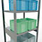 Schulte Lagertechnik Fachbodenregal Stecksystem MultiPlus250, Grundregal, 6 Fachböden, Kreuzstrebe, B 750 x T 600 x H 2500 mm, silbergrau/verzinkt