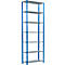 Schulte Lagertechnik Fachbodenregal Stecksystem MultiPlus250, Grundregal, 7 Fachböden, Kreuzstrebe, B 1000 x T 400 x H 3000 mm, Enzianblau RAL 5010