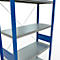 Schulte Lagertechnik Fachbodenregal Stecksystem MultiPlus250, Grundregal, 7 Fachböden, Kreuzstrebe, B 1000 x T 400 x H 3000 mm, Enzianblau RAL 5010