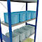 Schulte Lagertechnik Fachbodenregal Stecksystem MultiPlus250, Grundregal, 7 Fachböden, Kreuzstrebe, B 1000 x T 400 x H 3000 mm, Enzianblau RAL 5010