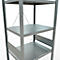 Schulte Lagertechnik Fachbodenregal Stecksystem MultiPlus250, Grundregal, 7 Fachböden, Kreuzstrebe, B 750 x T 600 x H 3000 mm, silbergrau/verzinkt