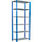 Schulte Lagertechnik Fachbodenregal Steckystem MULTIplus250, Grundregal, B 1000 x T 500 x H 2500 mm, 6 Böden, Kreuzstrebe, bis 1700 kg, enzianblau
