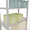 Schulte Lagertechnik Fachbodenregal Steckystem MULTIplus250, Grundregal, B 1000 x T 500 x H 2500 mm, 6 Böden, Kreuzstrebe, bis 1700 kg, lichtgrau