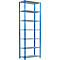 Schulte Lagertechnik Fachbodenregal Steckystem MULTIplus250, Grundregal, B 1000 x T 500 x H 3000 mm, 7 Böden, Kreuzstrebe, bis 2300 kg, enzianblau