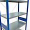 Schulte Lagertechnik Fachbodenregal Steckystem MULTIplus250, Grundregal, B 1000 x T 500 x H 3000 mm, 7 Böden, Kreuzstrebe, bis 2300 kg, enzianblau