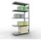 Schulte Lagertechnik MULTIplus 250 boltless shelving system, boltless add-on shelving, length bolt, 2000x1000x500 mm, 5 shelves, galvanized
