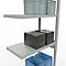 Schulte Lagertechnik MULTIplus 250 boutloos rekkensysteem, boutloze aanbouwstelling, lengte bout, 2500x750x300 mm, 6 legborden, lichtgrijs
