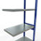 Schulte Lagertechnik MULTIplus 250 rekkensysteem zonder grendel, lengte grendel, 2500x750x400 mm, 6 legborden, gentiaanblauw/verzinkt