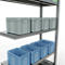 Schulte Lagertechnik MULTIplus 250 rekkensysteem zonder scharnieren, aanschuifvak, lengte bout, 2000x1000x400 mm, 5 legborden, gegalvaniseerd
