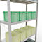 Schulte Lagertechnik MultiPlus250 rekkensysteem zonder schroeven, basisrek, 5 legborden, dwarsverbindingen, B 1000 x D 400 x H 2000 mm, lichtgrijs RAL 7035