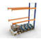 Schulte Lagertechnik palletstelling, aanbouwstelling, B 2786 x D 1100 x H 4000 mm, 4 niveaus, palletgewicht tot 500 kg, bay load 6640 kg, blauw/oranje
