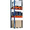 Schulte Lagertechnik palletstelling staanderframe S625-A18, ongemonteerd, D 800 x H 7000 mm, staanderbreedte 100 mm, blauw/verzinkt