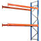 Schulte Lagertechnik Rayonnage à palettes, à monter, L 2786 x P 1100 x H 4000 mm, 3 niveaux, poids par palette jusqu'à 1000 kg, charge admissible par élément 7115 kg, bleu/orange