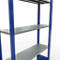 Schulte Lagertechnik Rayonnage à tablettes MULTIplus150, rayonnage de base emboîtable, L 1000 x P 300 x H 2000 mm, 5 niveaux, jusqu'à 1300 kg, bleu gentiane/galvanisé