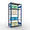 Schulte Lagertechnik Rayonnage à tablettes MULTIplus150, rayonnage de base emboîtable, L 1000 x P 500 x H 2000 mm, 5 niveaux, jusqu'à 1300 kg, bleu gentiane/galvanisé