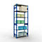Schulte Lagertechnik Rayonnage à tablettes MULTIplus150, rayonnage de base emboîtable, L 1000 x P 500 x H 2500 mm, 6 niveaux, jusqu'à 1400 kg, bleu gentiane/galvanisé