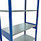 Schulte Lagertechnik Rayonnage à tablettes MULTIplus150, rayonnage de base emboîtable, L 1000 x P 500 x H 2500 mm, 6 niveaux, jusqu'à 1400 kg, bleu gentiane/galvanisé