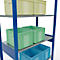 Schulte Lagertechnik Rayonnage à tablettes MULTIplus150, rayonnage de base emboîtable, L 1000 x P 500 x H 2500 mm, 6 niveaux, jusqu'à 1400 kg, bleu gentiane/galvanisé