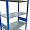 Schulte Lagertechnik Rayonnage à tablettes MULTIplus150, rayonnage de base emboîtable, L 1000 x P 500 x H 3000 mm, 7 niveaux, jusqu'à 1500 kg, bleu gentiane/galvanisé