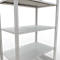 Schulte Lagertechnik Rayonnage à tablettes MULTIplus150, rayonnage de base emboîtable, L 1000 x P 600 x H 2000 mm, 5 niveaux, jusqu'à 1300 kg, gris clair