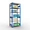 Schulte Lagertechnik Rayonnage à tablettes MULTIplus150, rayonnage de base emboîtable, L 1000 x P 600 x H 2500 mm, 6 niveaux, jusqu'à 1400 kg, bleu gentiane/galvanisé