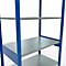 Schulte Lagertechnik Rayonnage à tablettes MULTIplus150, rayonnage de base emboîtable, L 1000 x P 600 x H 2500 mm, 6 niveaux, jusqu'à 1400 kg, bleu gentiane/galvanisé