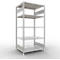 Schulte Lagertechnik Rayonnage à tablettes MULTIplus150, rayonnage de base emboîtable, L 1000 x P 800 x H 2000 mm, 5 niveaux, jusqu'à 1300 kg, gris clair
