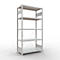 Schulte Lagertechnik Rayonnage à tablettes Steckystem MULTIplus250, rayonnage de base, L 1000 x P 500 x H 2000 mm, 5 tablettes, entretoise croisée, jusqu'à 1300 kg, gris clair
