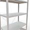 Schulte Lagertechnik Rayonnage à tablettes Steckystem MULTIplus250, rayonnage de base, L 1000 x P 500 x H 2000 mm, 5 tablettes, entretoise croisée, jusqu'à 1300 kg, gris clair