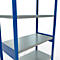 Schulte Lagertechnik Rayonnage à tablettes Steckystem MULTIplus250, rayonnage de base, L 1000 x P 500 x H 2500 mm, 6 tablettes, entretoise croisée, jusqu'à 1700 kg, bleu gentiane