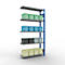 Schulte Lagertechnik Rayonnage à tablettes Système enfichable MultiPlus250, rayonnage annexe, 5 tablettes, entretoise croisée, L 1000 x P 300 x H 2000 mm, bleu gentiane RAL 5010
