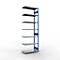 Schulte Lagertechnik Rayonnage à tablettes Système enfichable MultiPlus250, rayonnage annexe, 7 tablettes, entretoise croisée, L 1000 x P 500 x H 3000 mm, bleu gentiane RAL 5010