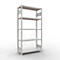 Schulte Lagertechnik Rayonnage à tablettes Système enfichable MultiPlus250, rayonnage de base, 5 tablettes, entretoise croisée, L 1000 x P 400 x H 2000 mm, gris clair RAL 7035