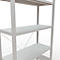 Schulte Lagertechnik Rayonnage à tablettes Système enfichable MultiPlus250, rayonnage de base, 5 tablettes, entretoise croisée, L 1000 x P 400 x H 2000 mm, gris clair RAL 7035