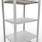 Schulte Lagertechnik Rayonnage à tablettes Système enfichable MultiPlus250, rayonnage de base, 5 tablettes, entretoise croisée, L 750 x P 600 x H 2000 mm, gris clair RAL 7035